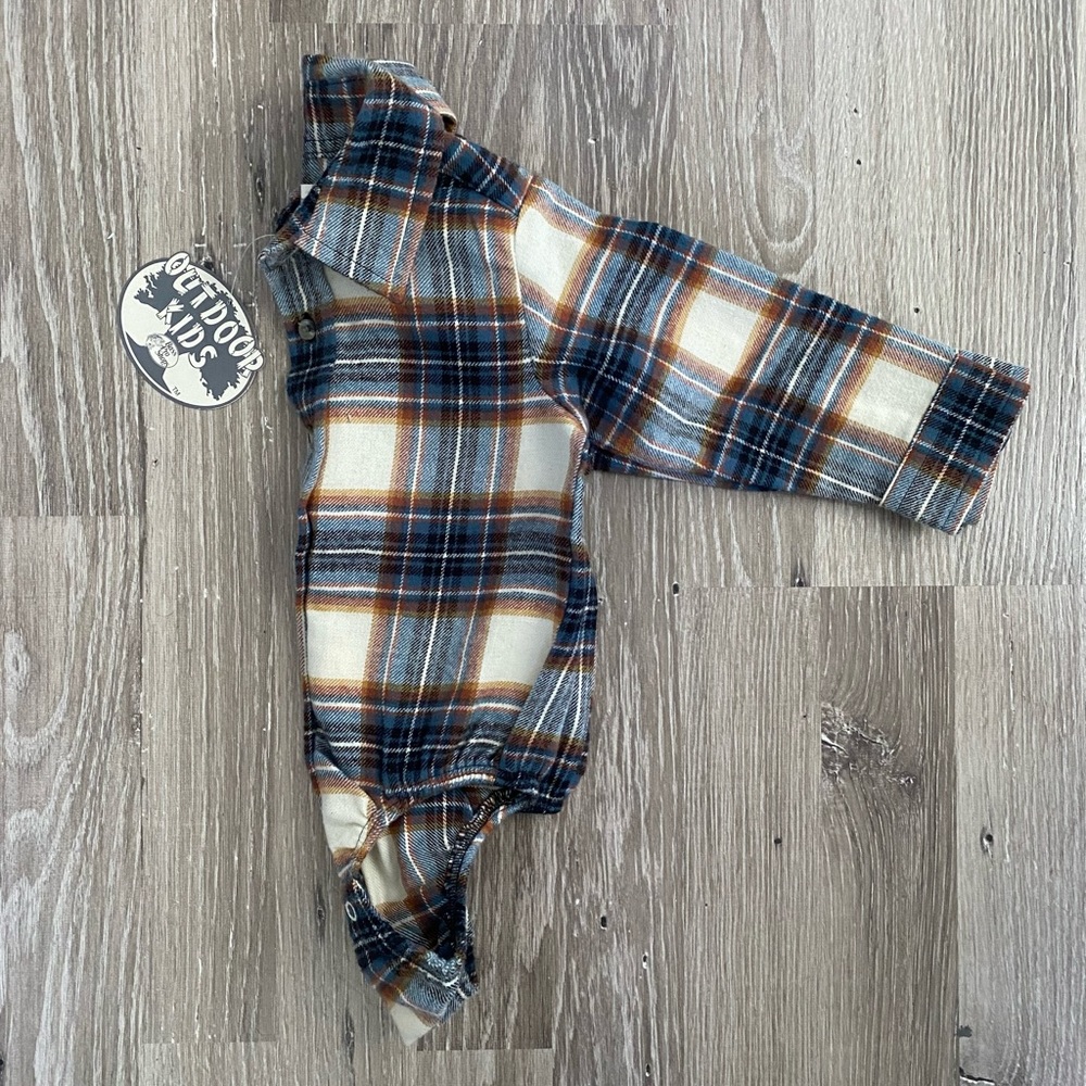NWT • Outdoor Kids Flannel Onesie